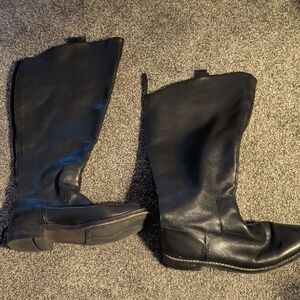 Franco Sarto Elegant Black Leather Boots